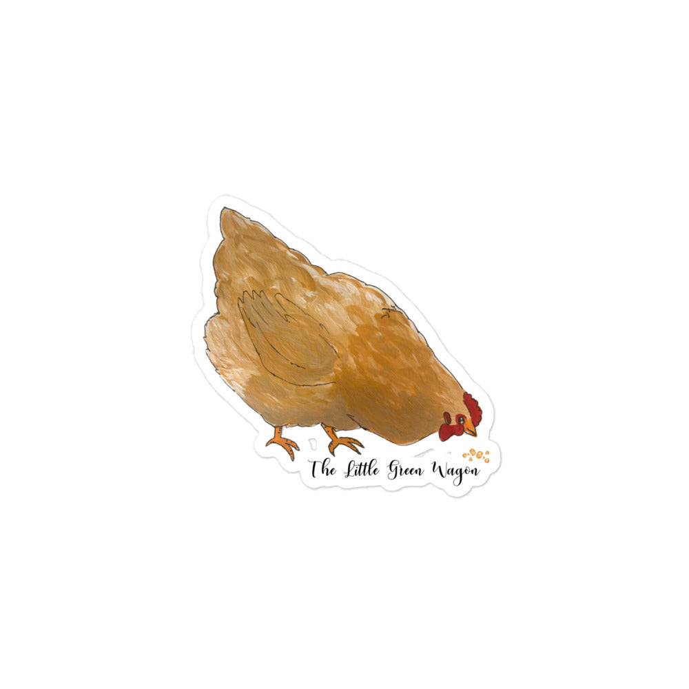 Bubble-free stickers Buff Orpington