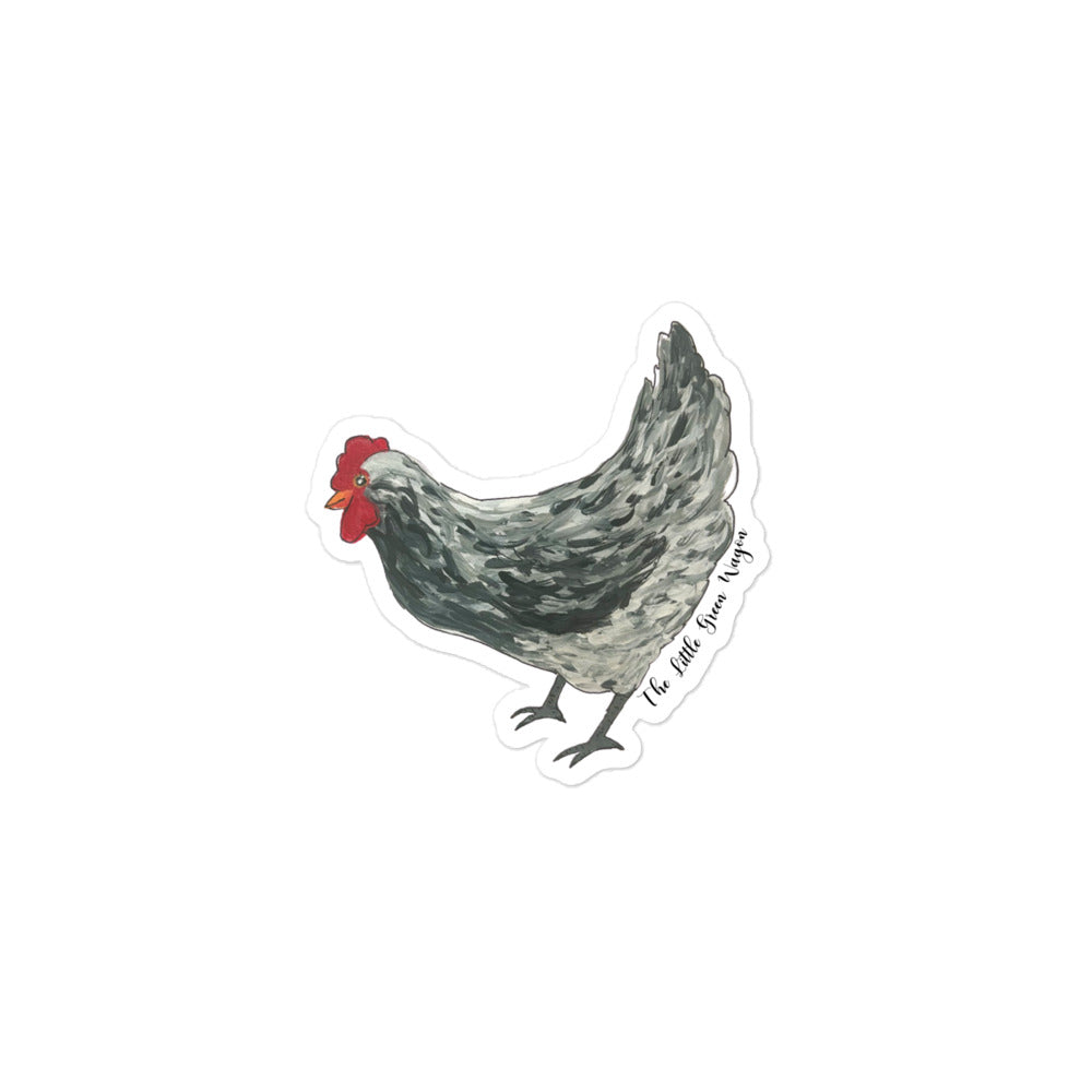 Bubble-free stickers Barred Rock Chicken