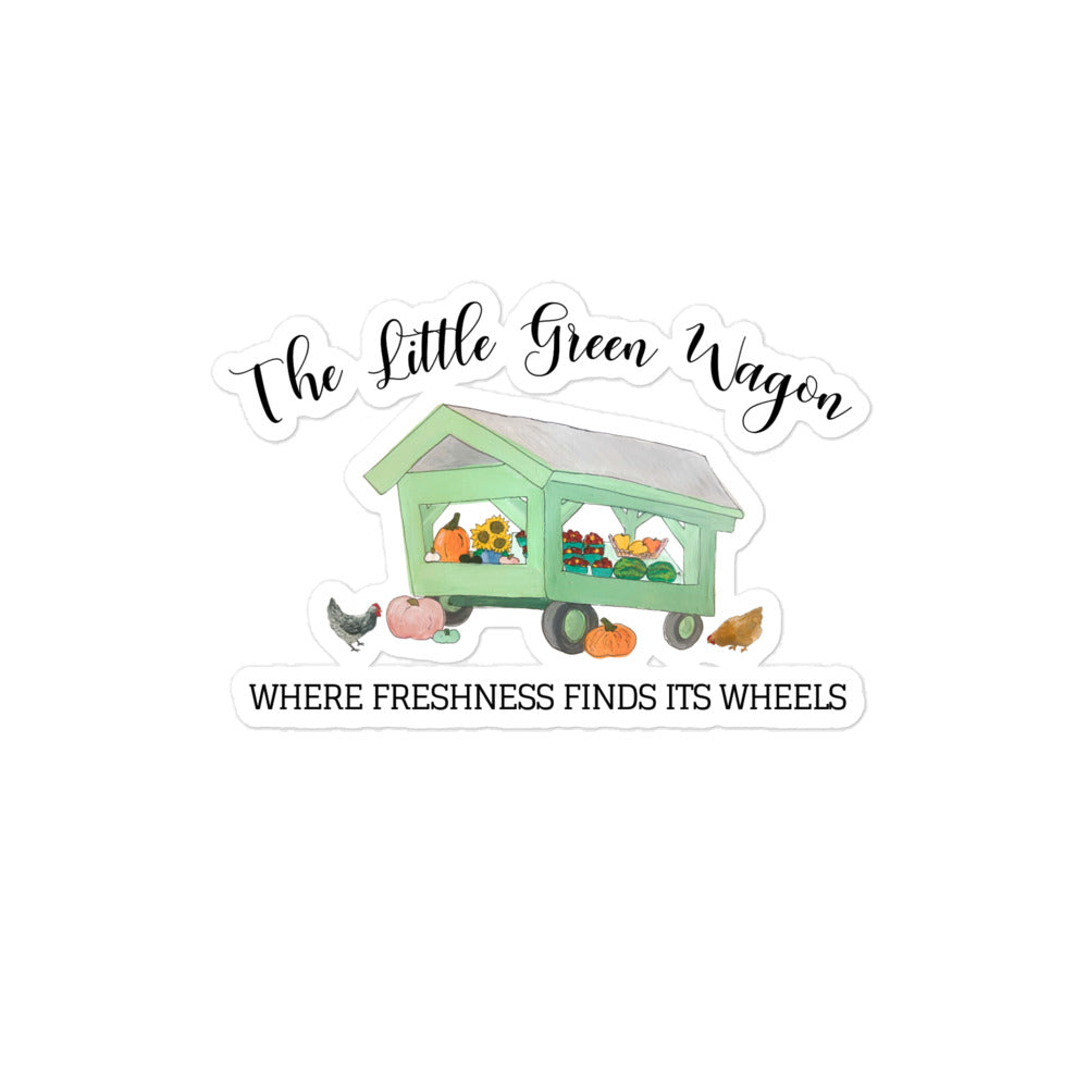 Bubble-free stickers The Little Green Wagon